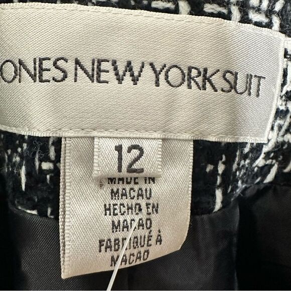 Jones New York black & white size 12 blazer - Picture 5 of 5